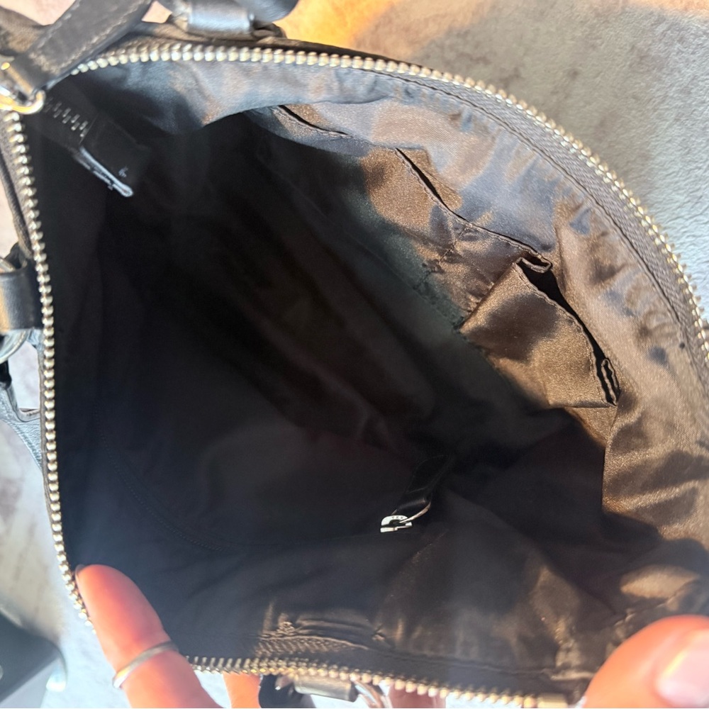 Small Coach Black Satchel with Signature Design - Picture 6 of 6